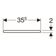 Geberit Abattant WC Renova w, sans frein, fixation par le bas, charnière ES-5