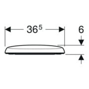 Geberit Abattant WC Renova w, sans frein, fixation par le dessous, charnières ES-2