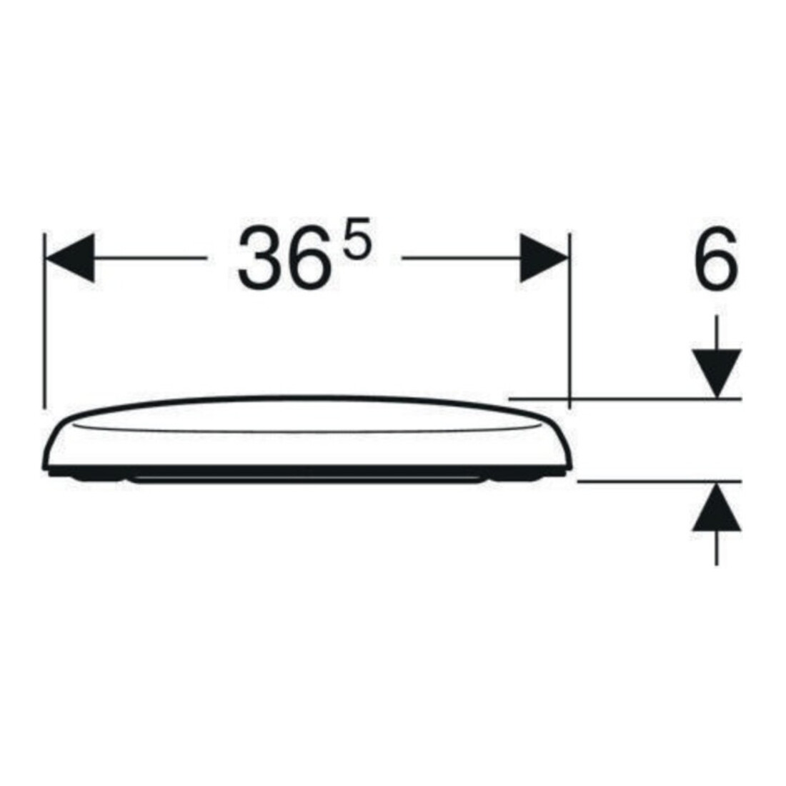 Geberit Abattant WC Renova w, sans frein, fixation par le dessous, charnières ES