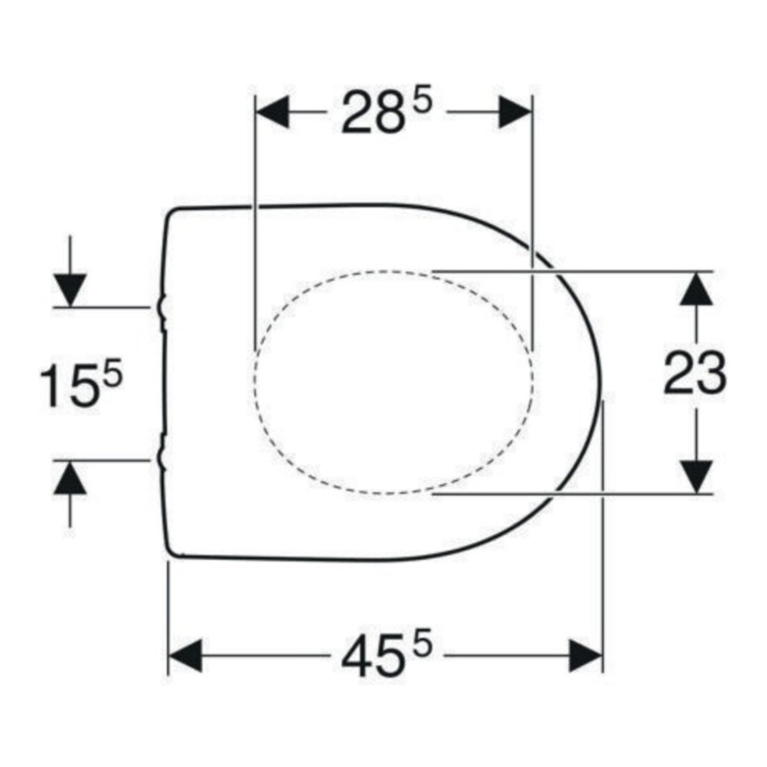 Geberit Abattant WC Renova w, sans frein, fixation par le dessous, charnières ES
