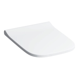 Geberit Abattant WC Smyle Square avec frein de chute, blanc, charnières chromées MS