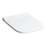 Geberit Abattant WC Smyle Square avec frein de chute, blanc, charnières chromées MS