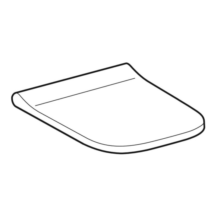 Geberit Abattant WC Smyle Square avec frein de chute, blanc, charnières chromées MS