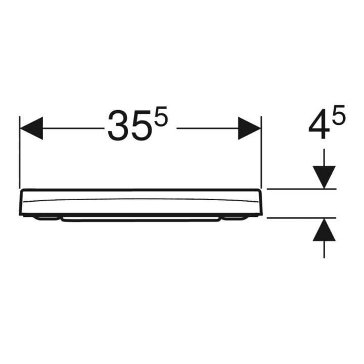 Geberit Abattant WC Smyle Square avec frein de chute, blanc, charnières chromées MS