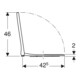 Geberit Abattant WC Smyle Square avec frein de chute, blanc, charnières chromées MS