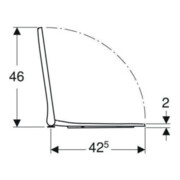 Geberit Abattant WC Smyle Square Quick, ABS, blanc, charnière MS chromée-2