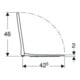 Geberit Abattant WC Smyle Square Quick, ABS, blanc, charnière MS chromée