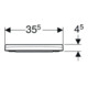 Geberit Abattant WC Smyle Square Quick, ABS, blanc, charnière MS chromée