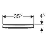Geberit Abattant WC Smyle Square Quick, ABS, blanc, charnière MS chromée-4