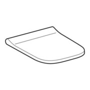 Geberit Abattant WC Smyle Square Quick, ABS, blanc, charnière MS chromée-4