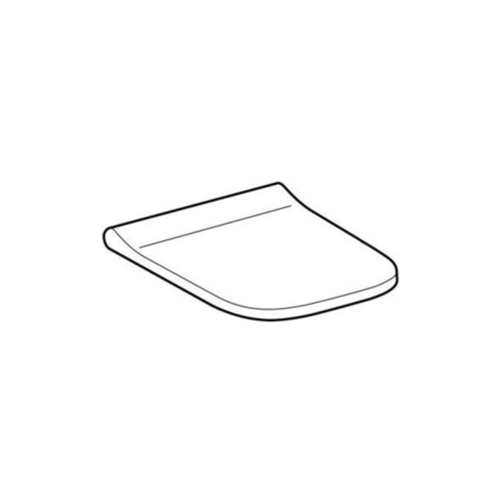 Geberit Abattant WC Smyle Square Quick, ABS, blanc, charnière MS chromée