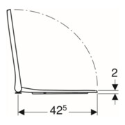 Geberit Abattant WC Smyle Square Quick, ABS, blanc, charnière MS chromée-5