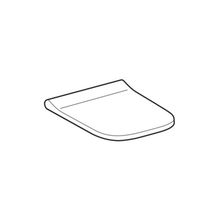 Geberit Abattant WC Smyle Square Quick, ABS, blanc, charnière MS chromée