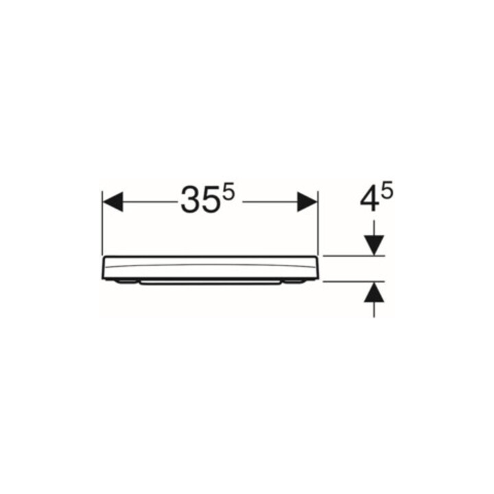 Geberit Abattant WC Smyle Square Quick, ABS, blanc, charnière MS chromée