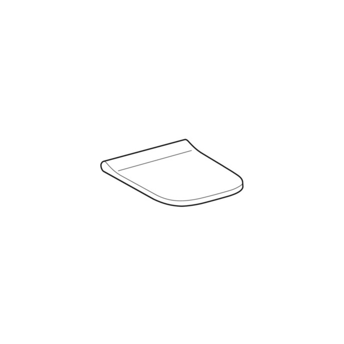Geberit Abattant WC Smyle Square Quick, ABS, blanc, charnière MS chromée