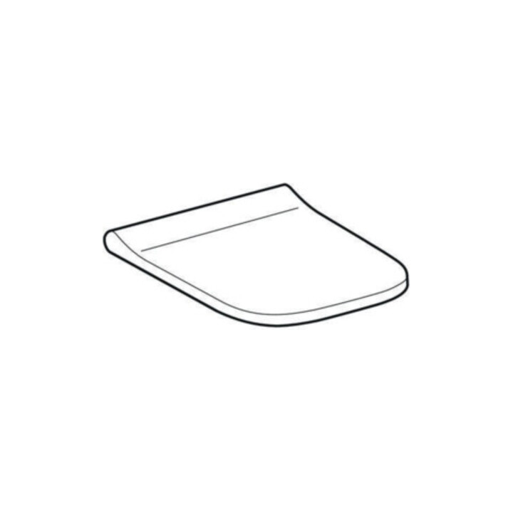 Geberit Abattant WC Smyle Square Quick, ABS, blanc, charnière MS chromée