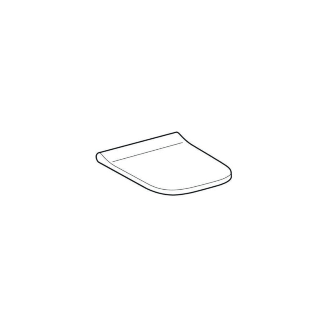 Geberit Abattant WC Smyle Square Quick, ABS, blanc, charnière MS chromée