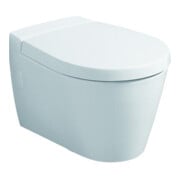 Geberit Abattant WC Visit blanc, avec couvercle, charnières en acier inoxydable-1