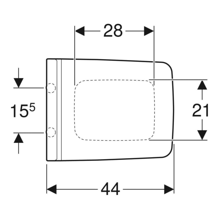 Geberit Abattant WC Xeno2 blanc, charnières MS chromées, avec frein de chute