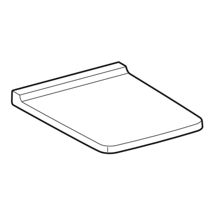 Geberit Abattant WC Xeno2 blanc, charnières MS chromées, avec frein de chute