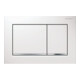 Geberit Abdeckplatte Omega 20 Pl/T we., Streif. hgl-vc, f 2-Mg-Spül.-1