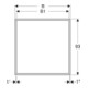 Geberit Abdeckrahmen One 75cm, Aluminium eloxiert, UP-Montage