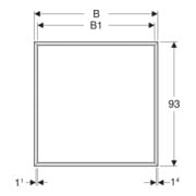 Geberit Abdeckrahmen One 75cm, Aluminium eloxiert, UP-Montage-4