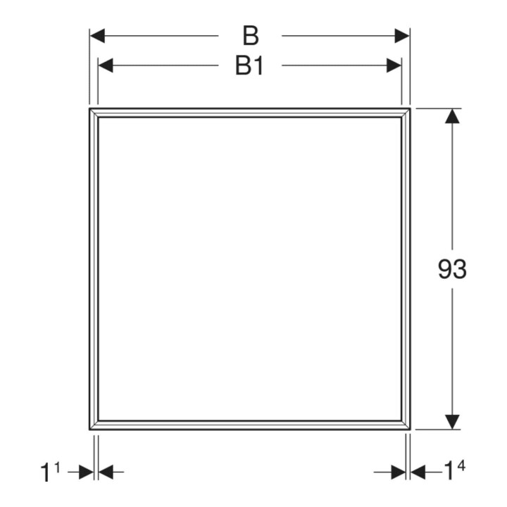 Geberit Abdeckrahmen One 75cm, Aluminium eloxiert, UP-Montage