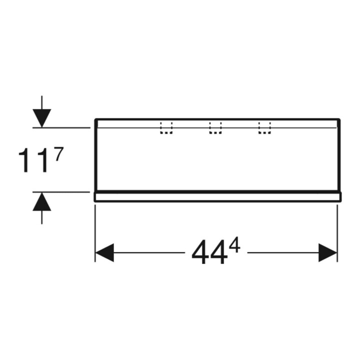 Geberit Ablage Smyle Square 45x14,8x14,3cm, lava matt