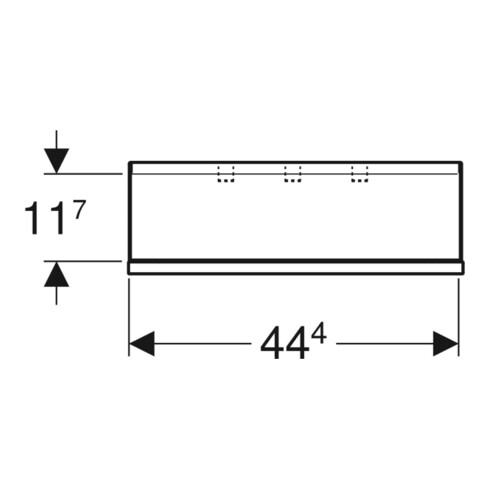 Geberit Ablage Smyle Square 45x14,8x14,3cm, sandgrau hochglanz