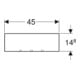 Geberit Ablage Smyle Square 45x14,8x14,3cm, sandgrau hochglanz
