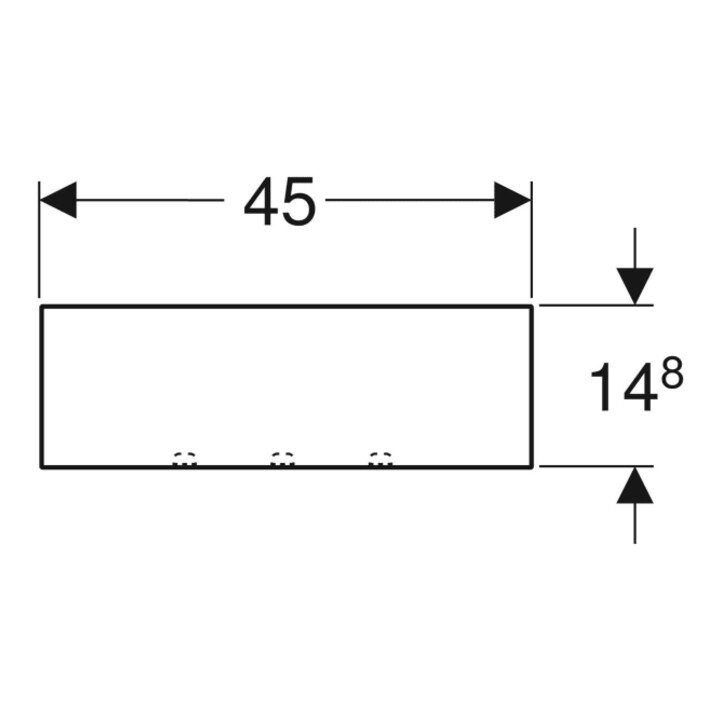 Geberit Ablage Smyle Square 45x14,8x14,3cm, sandgrau hochglanz