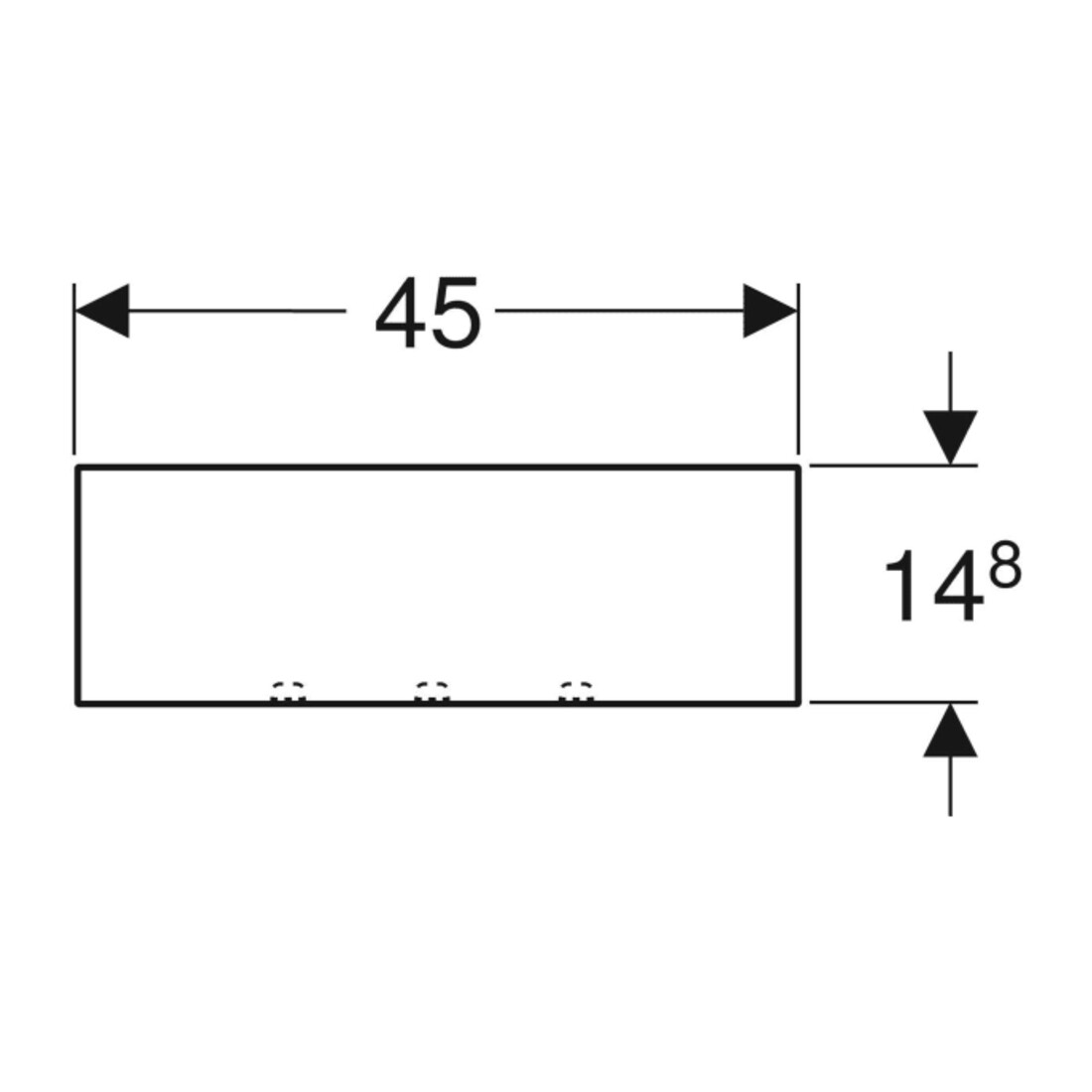 Geberit Ablage Smyle Square 45x14,8x14,3cm, weiß hochglanz