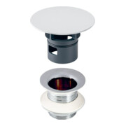 Geberit Ablaufventil G 1 1/4x50mm, hgl-vc, m fr. Ausl, hgl-vc