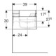 Geberit Aire de jeu/lavage Bambini 140 cm, 3 WP, prof. H L, vert / vert
