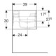 Geberit Aire de jeu/lavage Bambini 140 cm, 3 WP, prof. H L, vert / vert