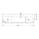 Geberit Aire de jeu/lavage Bambini 140 cm, 3 WP, prof. H L, vert / vert