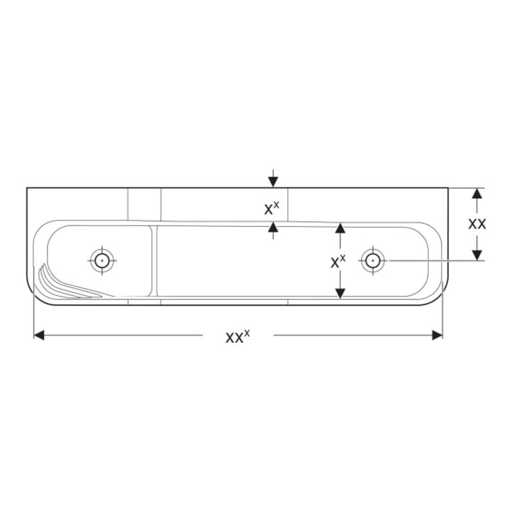 Geberit Aire de jeu/lavage Bambini 140 cm, 3 WP, prof. H L, vert / vert