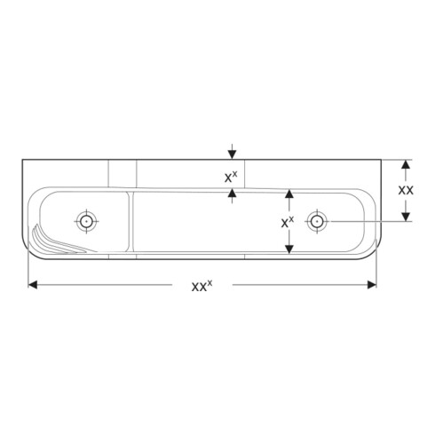 Geberit Aire de jeu/lavage Bambini 140 cm, 3 WP, prof. H L, vert / vert
