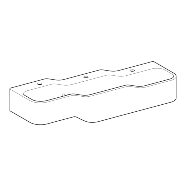 Geberit Aire de jeu/lavage Bambini 140 cm, 3 WP, prof. I droite, blanc-a, sans décor