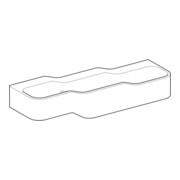 Geberit Aire de jeu/lavage Bambini 140 cm, 3 WP, prof. L dr, blanc, sans décor-2