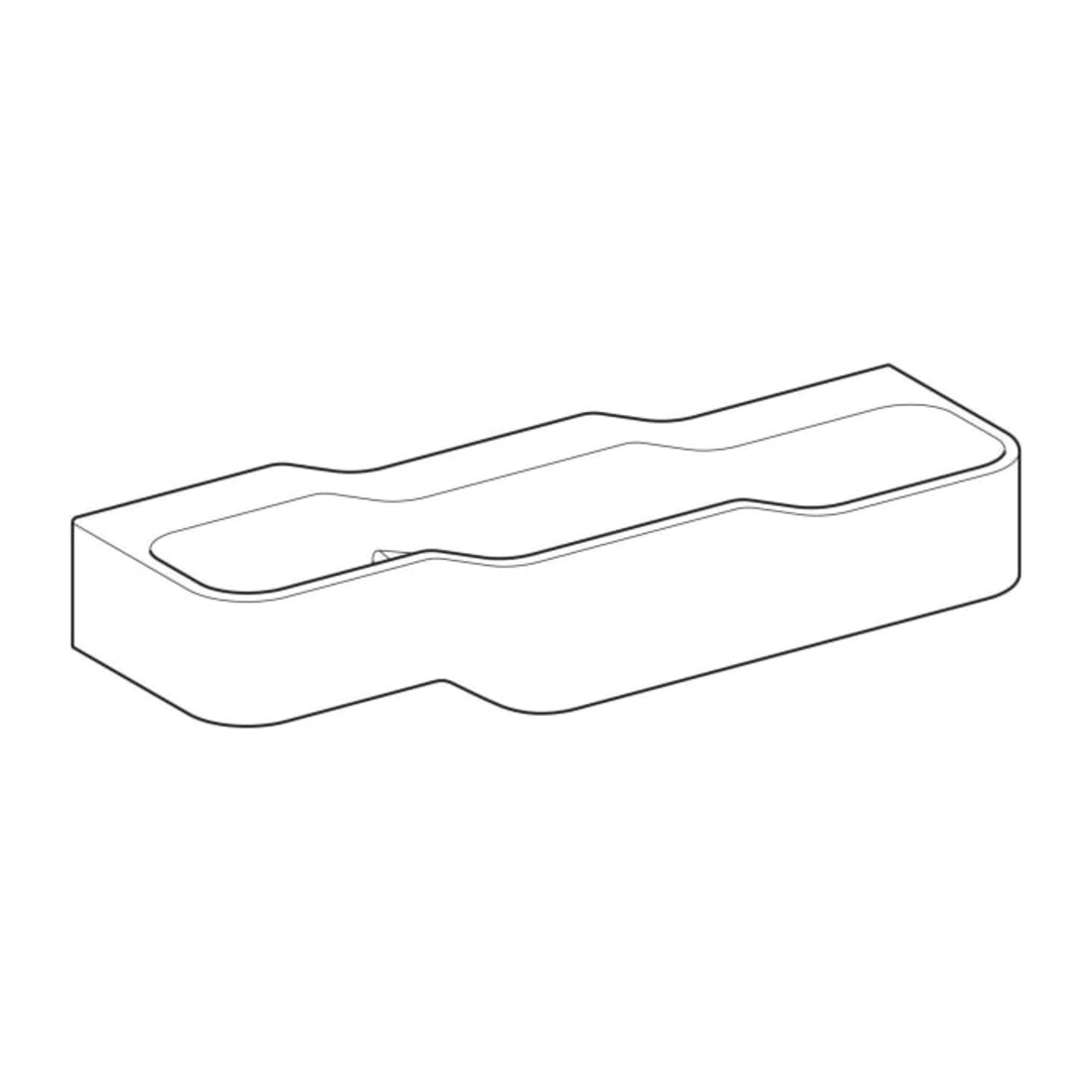 Geberit Aire de jeu/lavage Bambini 140 cm, 3 WP, prof. L dr, blanc, sans décor