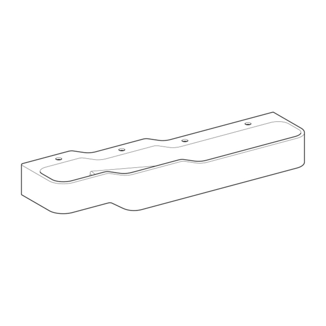 Geberit Aire de jeu/lavage Bambini 180 cm, 4 WP, prof. D l, b-d, s-d, sans décor.