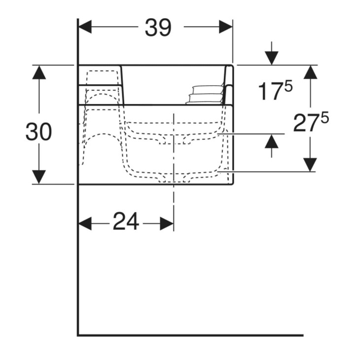 Geberit Aire de jeu/lavage Bambini 180 cm, 4 WP, prof. H L, vert / vert
