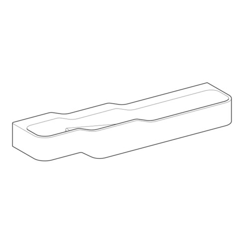 Geberit Aire de jeu/lavage Bambini 180 cm, 4 WP, prof. L D, blanc, sans décor.