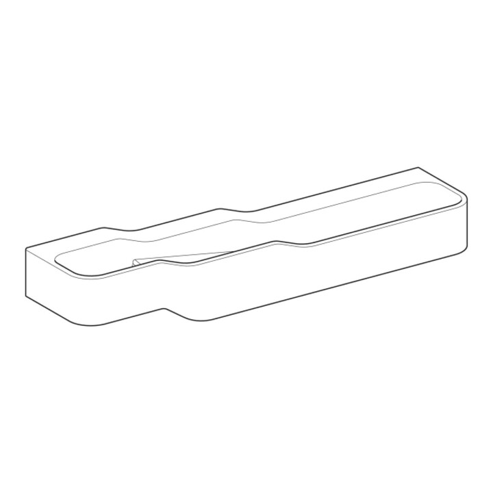 Geberit Aire de jeu/lavage Bambini 180 cm, 4 WP, prof. L D, blanc, sans décor.