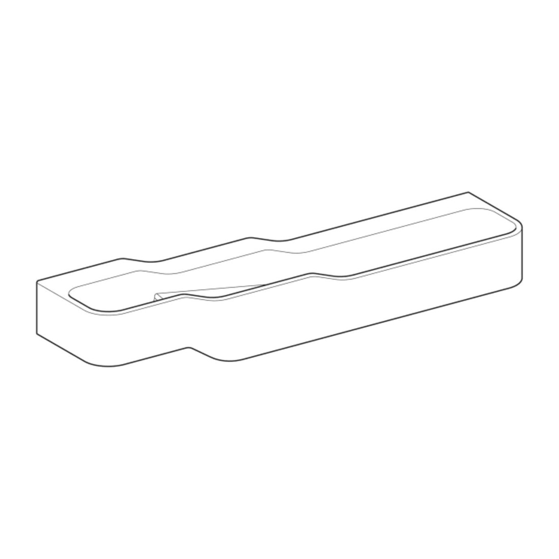 Geberit Aire de jeu/lavage Bambini 180 cm, 4 WP, prof. L D, blanc, sans décor.