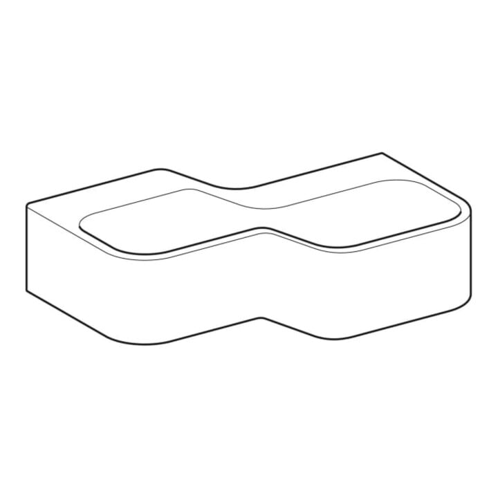 Geberit Aire de jeu/lavage Bambini 90 cm, 2 WP, lavabo profond droite, blanc-anthracite, sans décor.