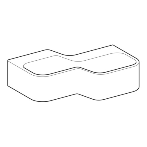 Geberit Aire de jeu/lavage Bambini 90 cm, 2 WP, lavabo profond droite, blanc-anthracite, sans décor.