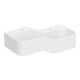 Geberit Aire de jeu/lavage Bambini 90 cm, 2 WP, lavabo profond droite, blanc, sans décor.-1